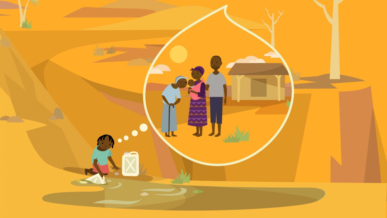 wateraid character illustration motion graphics