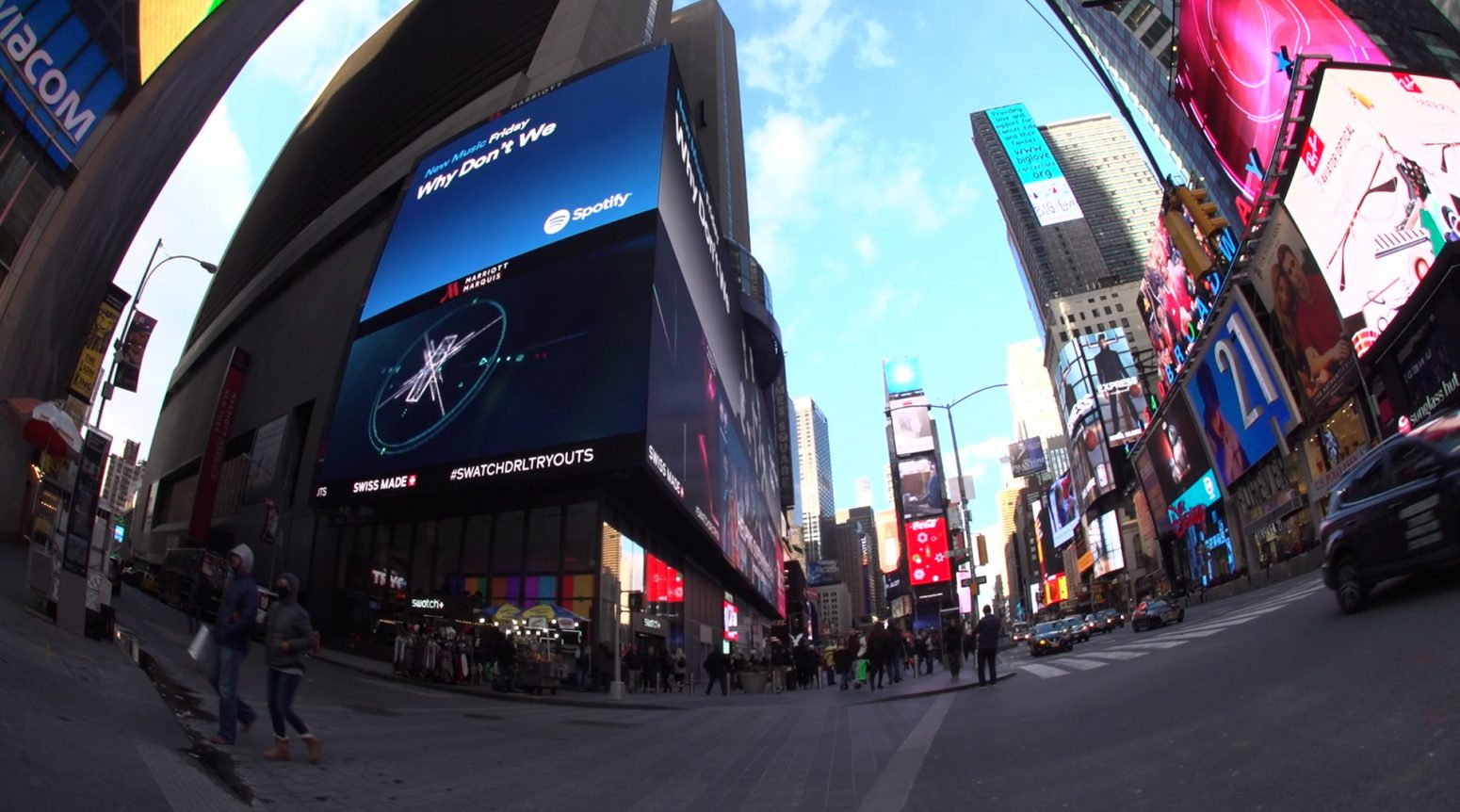 drl fpv drone racing times square